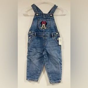 Toddler Baby Girl Gap Disney Minnie Mouse Denim Overall